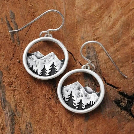 Elises | Scenic Mountain Design | Silver Earrings