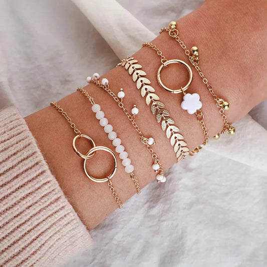 Elises | Adjustable Boheme in Set | Gold Bracelets