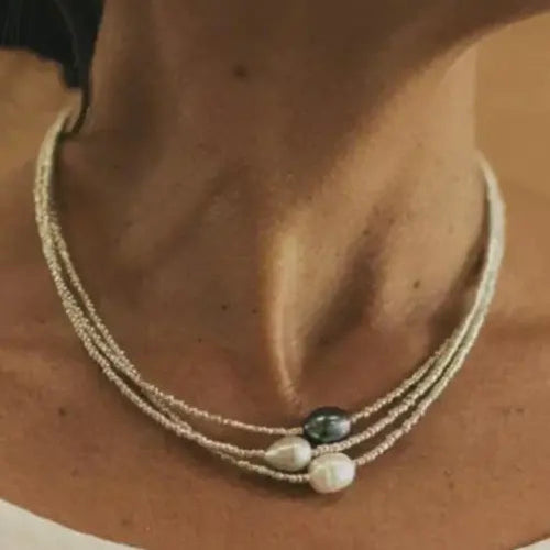 Elises | Luxe Pearl Pendant Design | Silver Necklace
