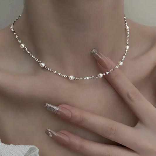Elises | Radiant Elegance Pearl Design |  Gold Necklace